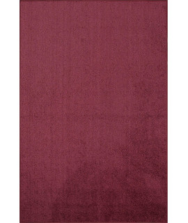 Ambiant Pet Friendly Solid color Area Rugs cranberry - 5 x 8