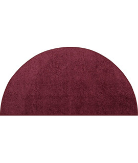 Ambiant Pet Friendly Solid color Area Rugs cranberry - 54 x 108 Half Round