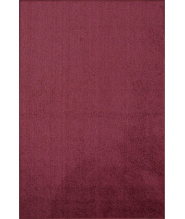 Ambiant Pet Friendly Solid color Area Rugs cranberry - 6 x 8
