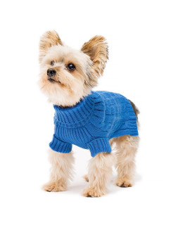 Stinky G Turtleneck Dog Sweater Royal Blue Size 10