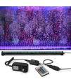 Szminiled 35 Aquarium Light With Air Bubble Hole, 5050 Rgb Led Fish Tank Light With 16 Colors And 4 Modes, Ip68 Waterproof Led Aquarium Lights With Remote Controller For Fish Tank (88Cm)