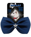 Silver Star Widget Pet Bowtie Navy Blue
