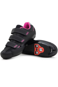Tommaso Pista 100 Indoor cycling Shoes for Women: Peloton Bike compatbile with Pre-Installed Look Delta cleats - Perfect for Spin Bike Road Bike Use - Peleton Shoes Indoor Bike Shoe - Pink Delta 40