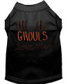 All The ghouls Screen Print Dog Shirt Black XL 16