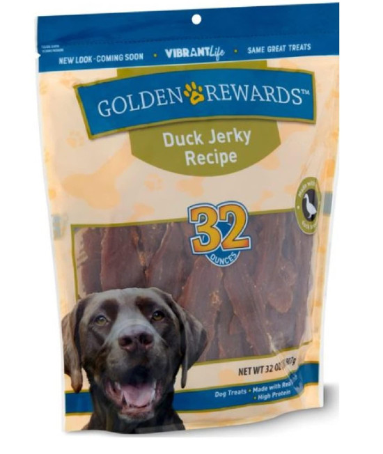 Golden Rewards Duck Jerky Dog Treats, 32 oz