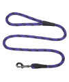 Mendota Pet Snap Leash - British-Style Braided Dog Lead, Made in The USA - Black Ice Raspberry, 38 in x 4 ft - for SmallMedium Breeds
