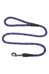 Mendota Pet Snap Leash - British-Style Braided Dog Lead, Made in The USA - Black Ice Raspberry, 38 in x 4 ft - for SmallMedium Breeds