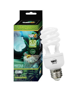 LUcKY HERP Reptile UVA UVB Light 50 13W compact Fluorescent Tropical Terrarium Lamp