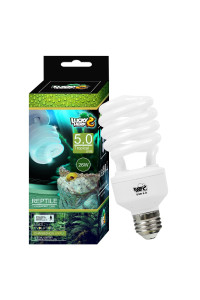 LUcKY HERP Reptile UVA UVB Light 50 26W compact Fluorescent Tropical Terrarium Lamp