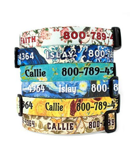 Buttonsmith Art Custom Dog Collar - Made In The Usa - Fadeproof Permanently Bonded Printing, Military Grade Rustproof Buckle, Choice Of 6 Sizes