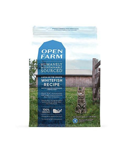 Open Farm Catch-of-The-Season Whitefish Grain-Free Dry Cat Food, Wild-Caught Fish Recipe with Non-GMO Superfoods and No Artificial Flavors or Preservatives, 8 lbs