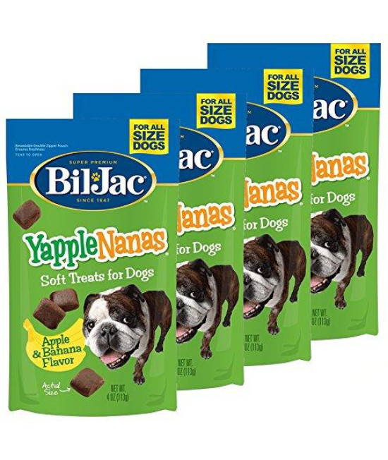 Bil-Jac Yapple-Nanas Dog Treats 4 oz, 4 Pack