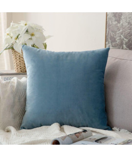 MIULEE Velvet Soft Soild Decorative Square Throw Pillow cover cushion case for Sofa Bedroom car 18 x 18 Inch 45 x 45 cm
