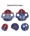 SILD Pet Clothes Dog Jeans Jacket Cool Blue Denim Coat Small Medium Dogs Lapel Vests Classic Hoodies Puppy Blue Vintage Washed Clothes (Plaid Hat,XS)