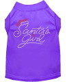 Santas girl Rhinestone Dog Shirt Purple Med 12