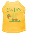 Santas Elf Rhinestone Dog Shirt Yellow Med 12