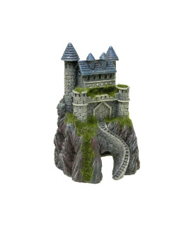 Blue Ribbon EE-1123 Exotic Environments Mountain Top Castle with Moss Aquarium Ornament