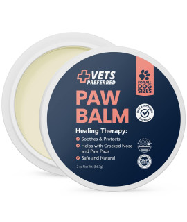 Vets Preferred Paw Balm Pad Protector For Dogs - Dog Paw Balm Soother - Heals, Repairs And Moisturizes Dry Noses And Paws - Ideal For Extreme Weather Season Conditions - 2 Oz