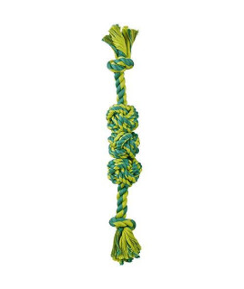 Petco Brand - Leaps & Bounds Rope Tug Triple Monkey Fist Dog Toy In Assorted Colors, 6 Small