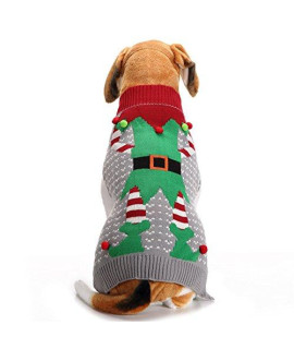 Nacoco Christmas Dog Sweater Ugly Elf Pet Jumper Clown Holiday And Party For Dog And Cat (Clown,Xxl)