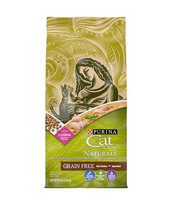 Purina Cat Chow Grain Free, Natural Dry Cat Food, Naturals with Real Chicken - 6.3 lb. Bag