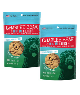 charlee Bear Dog Treat with cheese & Egg (2 Pack) 6 oz Each