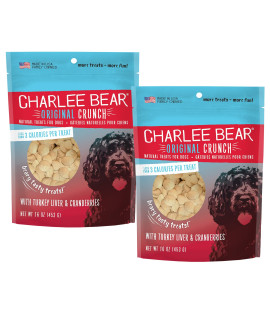 charlee Bear Dog Treats with Turkey Liver & cranberries (2 Pack) 16 oz Each