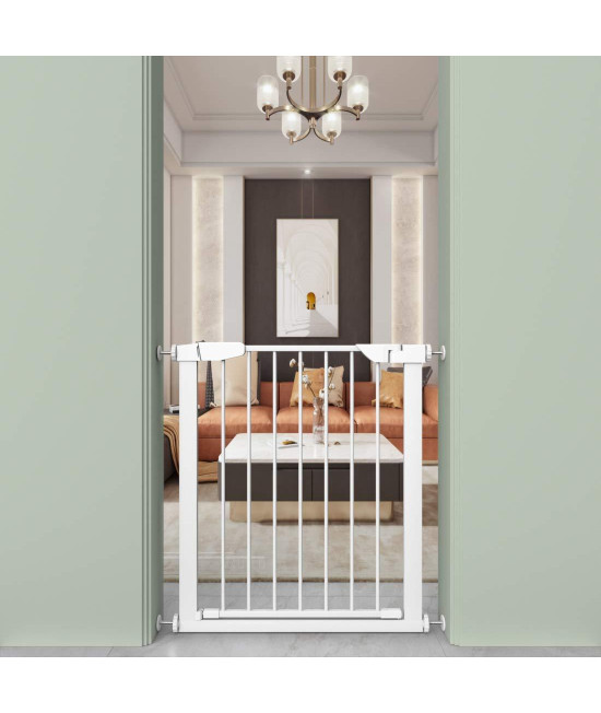 Fairy Baby Narrow Baby Gates For Doorway Stairs Indoor Child Gate For Kid Or Pet Dogs Walk Through Pressure Mounted 2559-2835