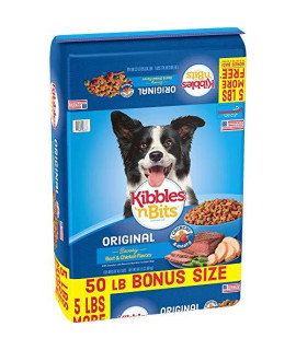 Kibbles 'N Bits Original Dry Dog Food Bonus Bag, 50 Lb