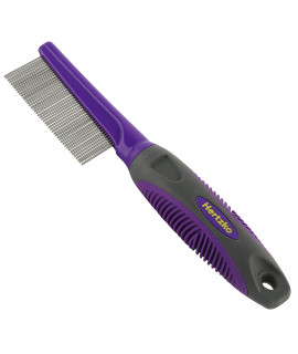 Hertzko Long Teeth Pet Hair Fur Comb - Perfect Brush for Dog and Cat Grooming - Pet Hair Remover & Dog Grooming Kit (Short and Long Teeth)