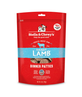 Stella & chewyAs Freeze Dried Raw Dinner Patties - grain Free Dog Food Protein Rich Dandy Lamb Recipe - 25 oz Bag