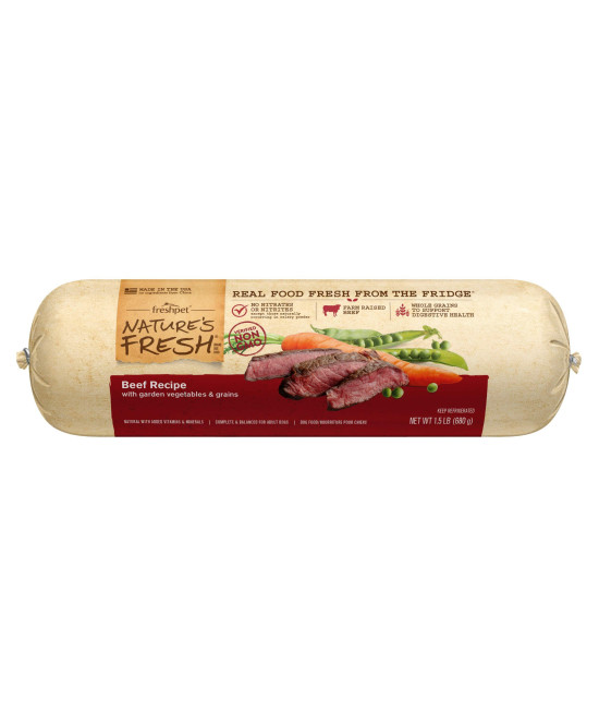 Freshpet, Dog Food Beef garden Vegetables grains, 24 Ounce