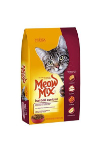 Meow Mix Hairball Control Dry Cat Food, 3.15 Pound Bag (Pack of 4)