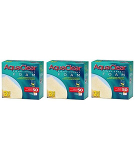 (9 Pack) AquaClear 50-Gallon Foam Inserts, (3 Boxes with 3 Inserts each)