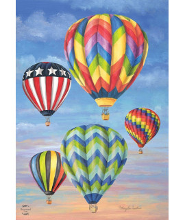 Hot Air Balloons Summer House Flag 28 x 40 Briarwood Lane