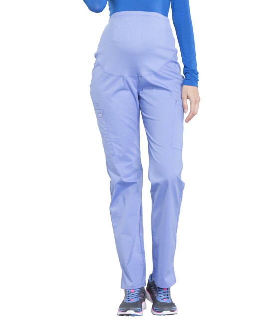 Maternity Scrub Pants for Women, Workwear Professionals Soft Stretch WW220, S, ciel Blue