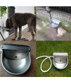 Automatic Water Feeder Trough Bowl with Pipe for Cattle Horse Goat Sheep Dog Animals Stainless Pet Livestock Tool