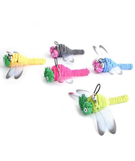 UEETEK 5 Pcs Replacement Dragonfly for Interactive Cat and Kitten Toy Wands