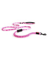 EzyDog Zero Shock Lite Bungee Dog Leash for Small Dogs - Perfect for Dogs 26 lbs or Less - Shock Absorbing Design for Superior Comfort and Control - Reflective for Nighttime Safety (72". Pink Camo)