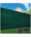 colourTree customized Size Fence Screen Privacy Screen green 6 x 193 - commercial grade 170 gSM - Heavy Duty - 3 Years Warranty - cable Zip Ties Included