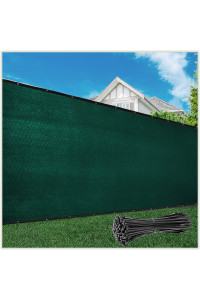 colourTree customized Size Fence Screen Privacy Screen green 6 x 193 - commercial grade 170 gSM - Heavy Duty - 3 Years Warranty - cable Zip Ties Included