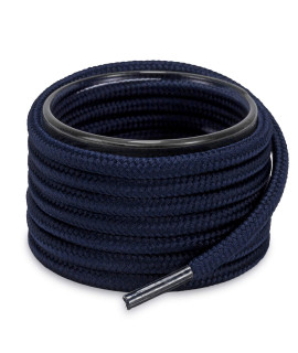 Shoemate Solid Color Round Shoe Laces For Sneakers, Boots And Athletic Shoes, Shoe Strings, Navy, 36(91Cm) 7-Zanglan Rod-91-7