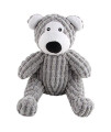 Dog Squeaky Toy, IFOYO Durable Dog Squeaker Toy 7.9 x 6.3 Inch Cute Sitting Bear Shaped Dog Interactive Toy Unique Tough Cloth Stuffed Dog Toy for Boredom