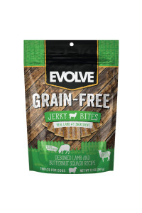 Evolve grain Free Lamb, Sweet Potato and Butternut Squash Jerky Bites Dog Treats