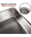 Yangbaga Stainless Steel Litter Box for Cat and Rabbit, Odor Control Litter Pan, Non Stick, Easy to Clean, Rust Proof, Large Size with High Sides and Non Slip Rubber Feets (20'' x 14'' x 6'')