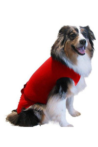 Surgisnuggly Red - S - Ec Dog Onesie Suit Is Made With American Textile To Protect Your Pets Wounds, The Original E Collar Alternative- Hugs Away Your Pets Anxiety, Plus Its Easy On And Easy Off