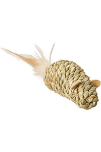 SPOT Ethical Pets 52093 Seagrass Mouse Pet Feather Toys