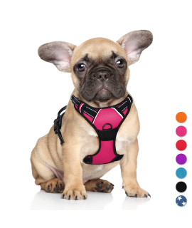 BARKBAY No Pull Pet Harness Dog Harness Adjustable Outdoor Pet Vest 3M Reflective Oxford Material Vest for pink Dogs Easy control for Small Medium Large Dogs