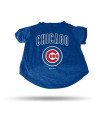 Rico Industries MLB Chicago Cubs Pet Tee Shirt, Size L, Team Color