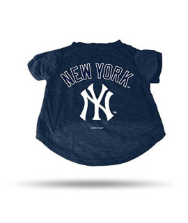 Rico Industries MLB New York Yankees Pet Tee ShirtPet Tee Shirt Size S, Team Colors, Size S